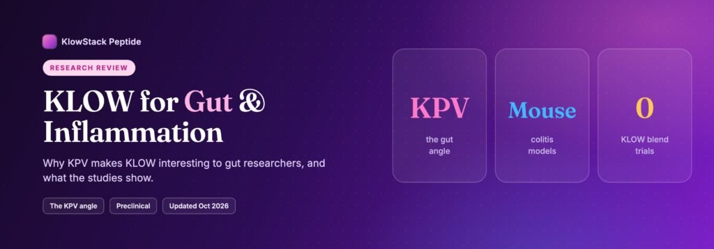KLOW gut research at a glance: the KPV angle, mouse colitis models, no KLOW blend trials
