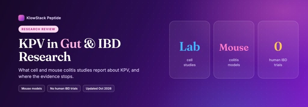 KPV gut research at a glance: cell studies, mouse colitis models, no human IBD trials