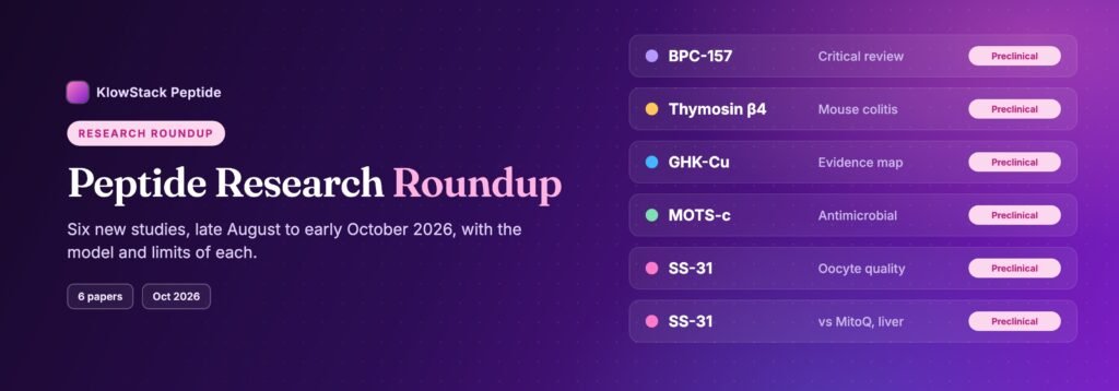 Peptide Research Roundup: New Studies, Late August to Early October 2026 – KlowStack news banner